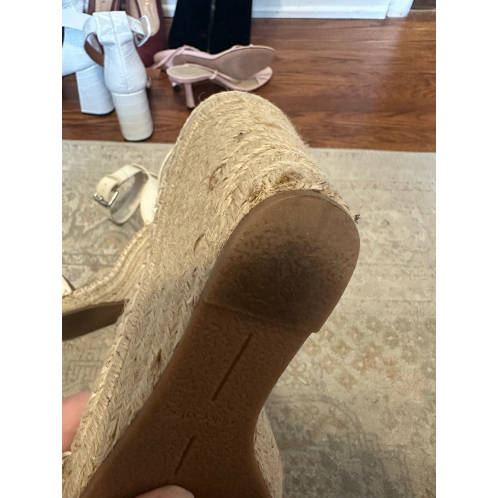 Women's Dolce Vita Cream Beige Espadrille Wedge Sandals Size 10 - Picture 6 of 10